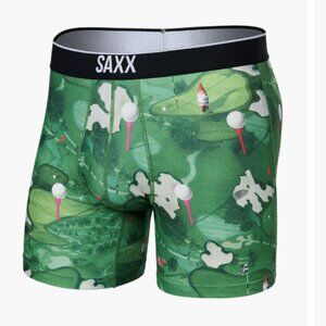 SAXX Volt NWT Off Course Print Boxer Brief - Microfiber